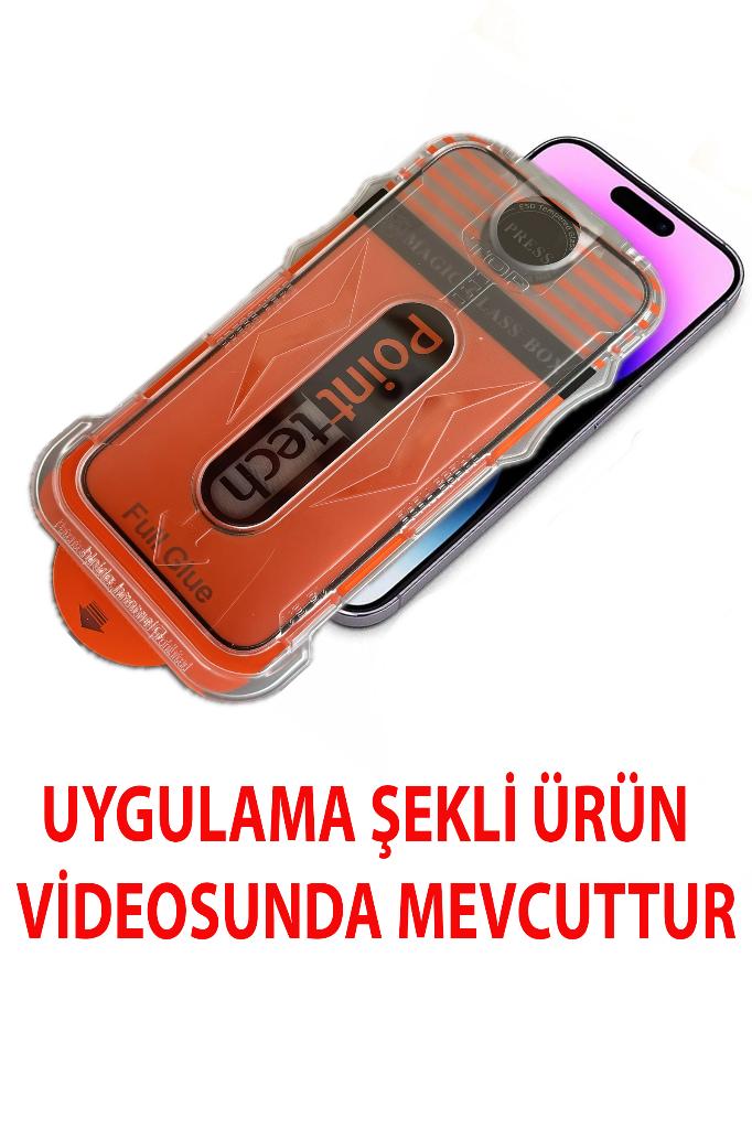 İphone 15 Magıc Otomatik Kolay Hizalama Aparatlı Cam Ekran Koruyucu Poınt Magic İphone 15 Magıc Otomatik Kolay Hizalama Aparatlı Cam Ekran Koruyucu Poınt Magic